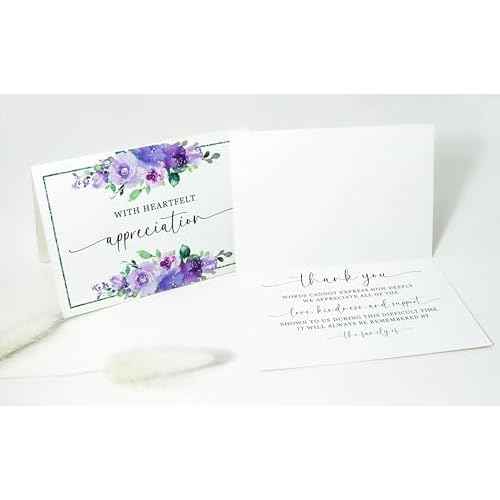 Funeral Thank You Cards with Envelopes Message Inside 4¡¿6 Inches 48 Pack, Sympathy Thank You Cards for Funeral Bereavement