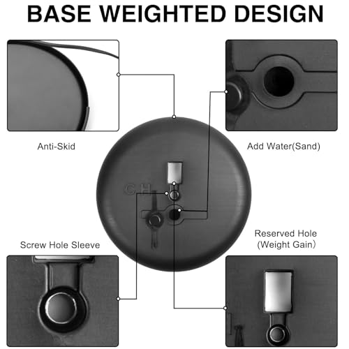 Sign Holder 8.5x11 inch-Adjustable Sign Stand for Display, Floor Standing Sign Holder Stand, Pedestal Heavy Duty Poster Stand with Round Base for Display, Advertisement, and Outdoor (2Pack)