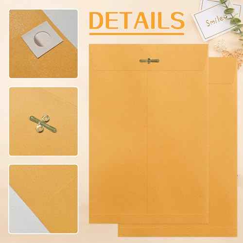 30 Pcs 5 x 7.5Inch Manilla Envelopes,Kraft Envelopes with Clasp Closure and Gummed Seal for Office Document School Business Home