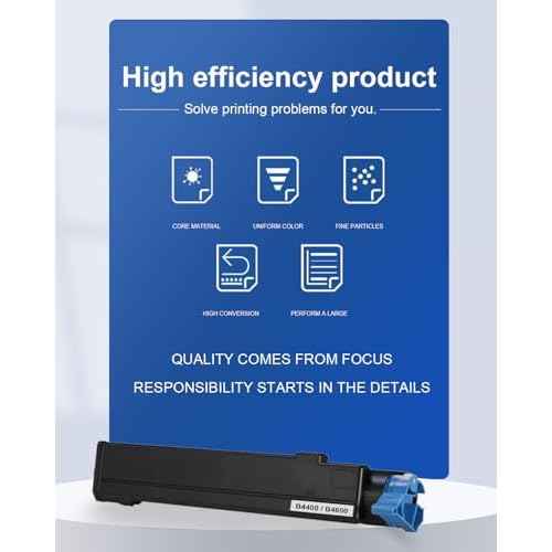 B4600/B4400 Toner Cartridges 1 Pack: Compatible 43502301 Toner Cartridge Replacement for OKI B4400 B4600 B4500 B4550 Series Printer