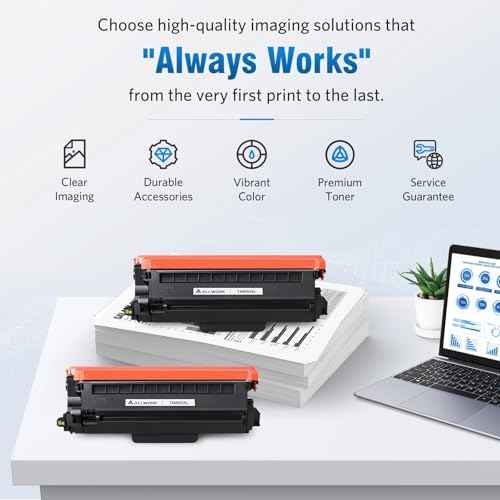 TN830XL Toner Cartridge Compatible Replacement for Brother DCP L2640DW L2647DW HL L2420DW L2460DW L2460DWXL L2465DW L2480DW L2865DW MFC L2820DW L2900DWXL L2980DW (2 Black)