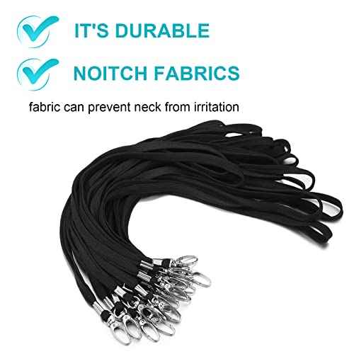 Harloon 300 Pcs Lanyards Bulk Badge Lanyards Flat Lanyards for ID Badges with Swivel Hook Clips Card Name Tag