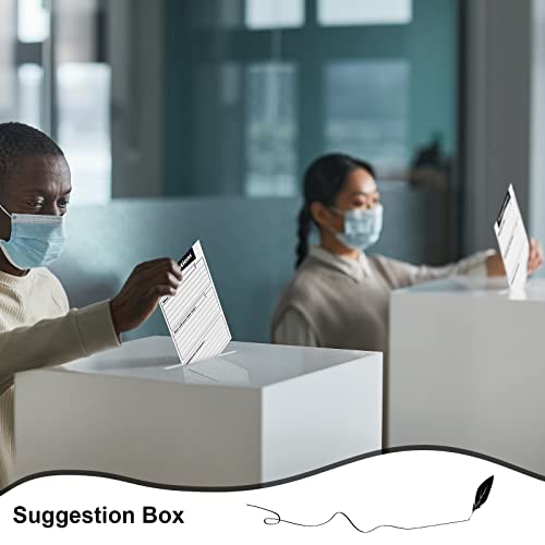 Pajean Black Suggestion Box Cards Set of 400 Sheets, Office Feedback Cards