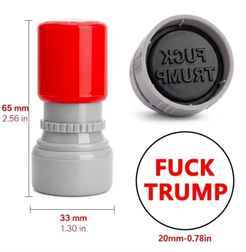 ANIPAWRA 2-Pack Self-Inking Trump Political Stamps - Red & Multicolor Funny Gag Gift