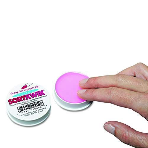 Lee Sortkwik Fingertip Moistener Pink 3-Pack for Paper & Money Handling