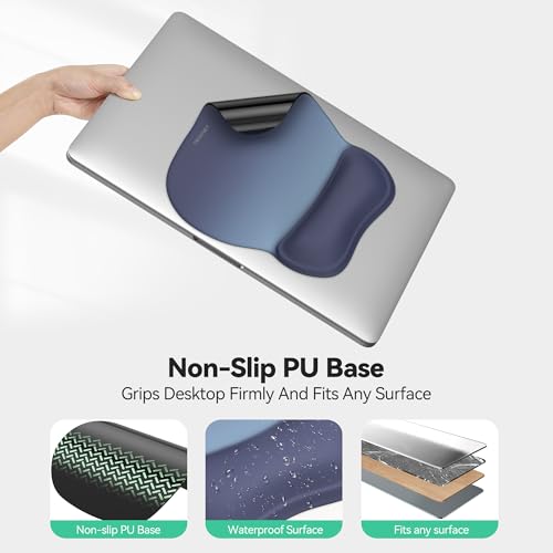 TECKNET Gel Ergonomic Mouse Pad with Wrist Rest, Gradient Color, 10x8 Inches