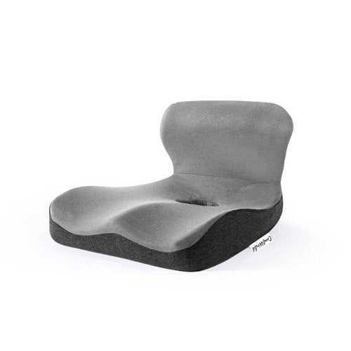 Comfiworld Delux L Shape Memory Foam Seat Back Cushion Orthopedic Coccyx Spine Mat for Office Chair Butt Support - Tailbone Pain Relief …, Grey