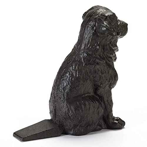 3.07 Lbs Cast Iron Door Stop Wedge Metal Dog Door Stoppers for Bottom of Door, Antique Brown