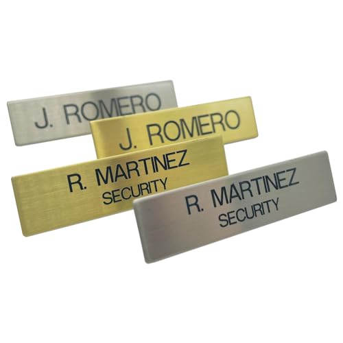 Custom Engraved Silver Metal Name Badge with Secure Clutch Attachment
