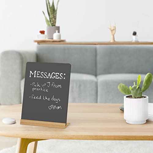 NEWNEWSHOW 8.7x12 Inch Tabletop Chalkboard with Wood Holder 1 Pack