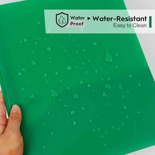 2-Pocket Folders with 3 Prongs,60-Pack Plastic Folders with Pockets and Prong Holds Letter Size Paper, Plastic Pockets Folder for School, Office and Home, Green