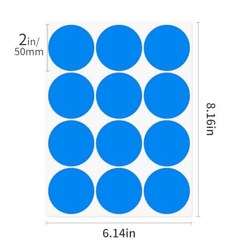 2 Inch Removable Stickers Large Colored Dot Stickers Big Waterproof Round Circle Labels Easy Peel Off for Boxes £¬240 PCS