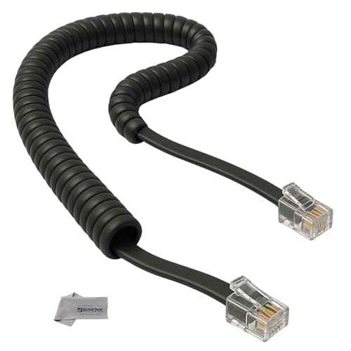 Yealink Phone Cord HD Compatible Audio 6 ft Universal Curly Handset Replacement Cable ? For Desk Landline Yealink Telephones including T54W, T43U, T33, T26 and more, Resolves static noise issues