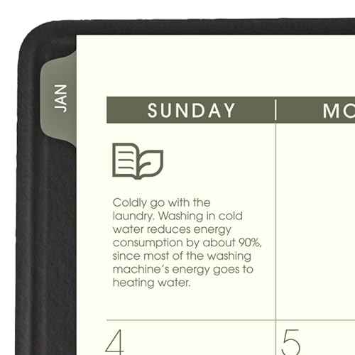 AT-A-GLANCE 2026 Appointment Book Planner, Weekly & Monthly, 7" x 8-3/4", Medium, Quarter-Hourly, Recycled, Black (70951G0526)