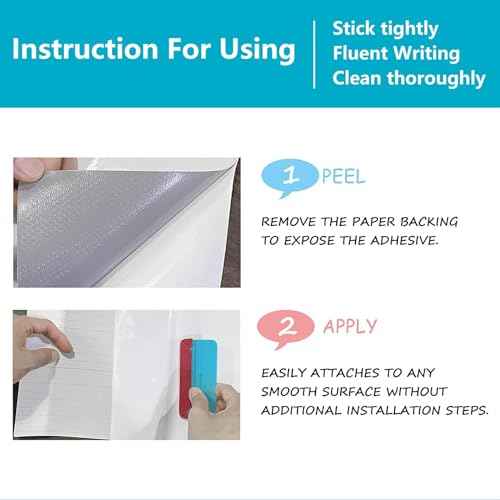 Dry Erase Board Sticker- Whiteboard Stickers-8.3''x11.7'' Removable Dry Erase Sheets- Fridge Dry Erase Paper for Wall/Desk/Refrigerator/Door/Locker/Home/Office/Classroom (White-20 Pcs)