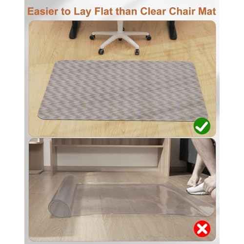 Blvornl Large Office Chair Mat for Hardwood Floor, Rolling Chair Chair Mat for Hard Wood, Large Anti-Slip Hard Floor Protector, Heavy Duty Computer Desk Rug for Office and Home 53"*45"