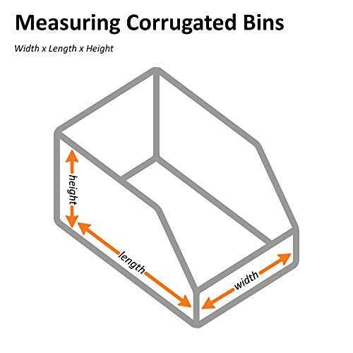 Ship Now Supply SNBINMT412K Open Top Bin Boxes, 4" x 12" x 4 1/2", 4" Width, 4.5" Height, 12" Length, Kraft (Pack of 50)