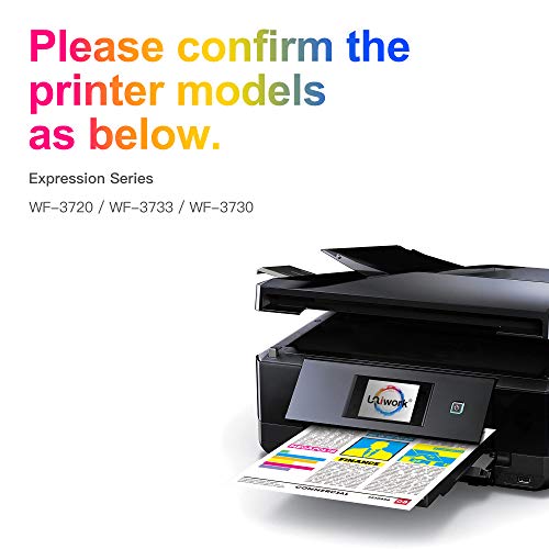 Uniwork 702XL 702 XL 702 Ink Cartridges Remanufactured Ink High Yield Replacement for Epson 702XL 702 702 XL T702XL use with Pro WF-3720 WF-3730 WF-3733 Printer (Black Cyan Magenta Yellow, 4 Pack)