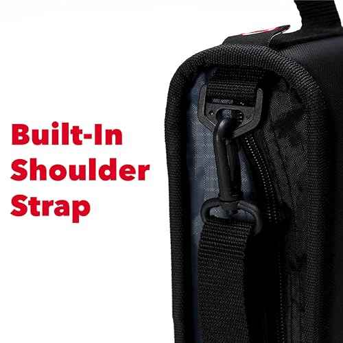 Case-it Mighty Zip Tab School Zipper Binder | 3-Inch O-Rings, 600-Sheet Capacity, 5-Subject Expanding File Folder, Multiple Pockets & Storage Organizer, Shoulder Strap | D-146 Monster Design Purpal
