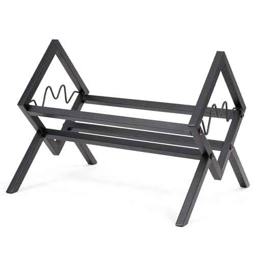 Vinyl Record Storage Rack with 80-100 LP Capacity ? Heavy Duty Record Holder for Vinyl Albums Black