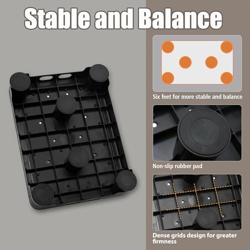 CHIKILLA Adjustable Step Stool for Adults Kids and Senior, Non-slip Step Platform Indoor and Outdoor for Pregnant Woman, Portable Stair Assist for Kitchen, Car, Bedside and Shower, Black-Gray, 3.4-5In