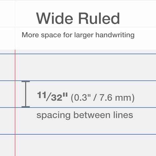 Oxford Reinforced Filler Paper, 8 x 10.5 Inch, Wide Rule, 3 Hole Punched, Lined Loose Leaf Paper for Ring Binders, 100 Sheets, White (1002098)