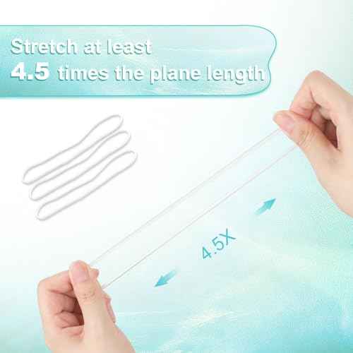 Large Rubber Bands, 120 Pcs Big Rubber Bands, 7x1/8 Inches, White Rubber band, Giant Elastics for Office