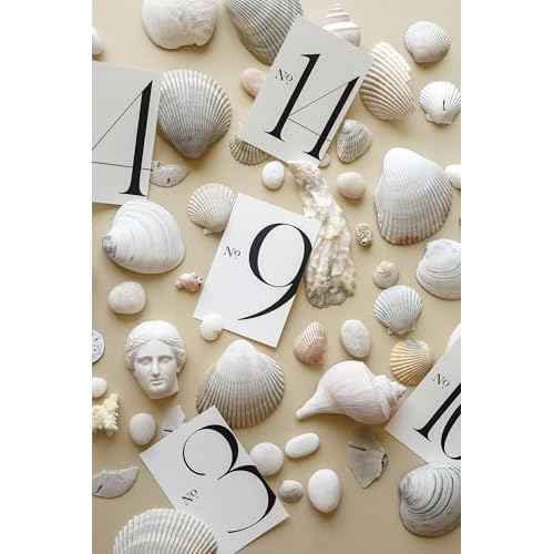 Weekend Paper Co.¢â Modern Table Numbers, Single Sided 4x6 Modern Design, Black Matte Ink, Numbers 1-25 plus 3 BONUS signs for Your Wedding, Reception, Anniversary, Birthday Party or Any Celebration!