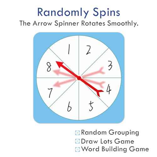 Magnetic Spinner for White Board School Dry Game Wheel Erase Magnetic 11.2in Dry Erase Spinning with Writing Film and Arrows for Classroom Math Manipulatives Supplies (8 grids)