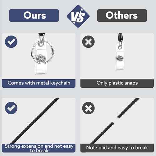 20 Pack Badge Reels Retractable ID Badge Holder with Carabiner Heavy Duty Badge Reel Clip and Key Chain for Work Office