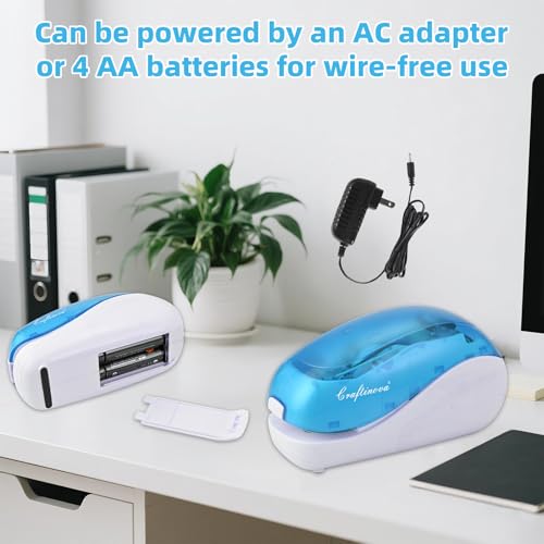 Blue Electric Stapler with 2000 Staples & Remover - Fast Office Binding