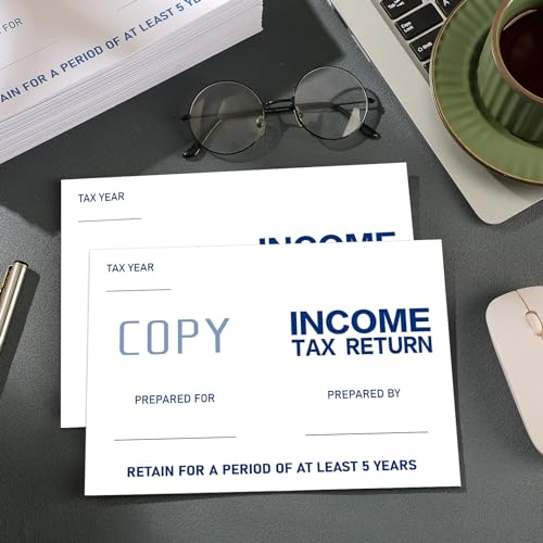 Sayglossy 100 Pcs White Tax Return Envelopes 9.5 x 6.7 Inch Security Booklet Office Supplies