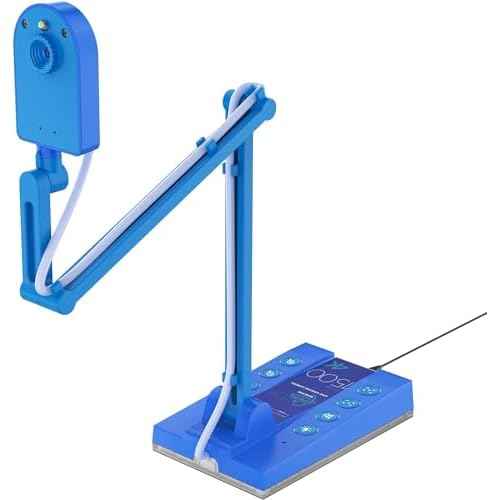 TreasLin USB Document Camera 15MP Document Camera for Teachers, Remote Learning, Classroom Presentations, Art Classes Online Teaching with Multi Angle Rotation Adjustment LED Light