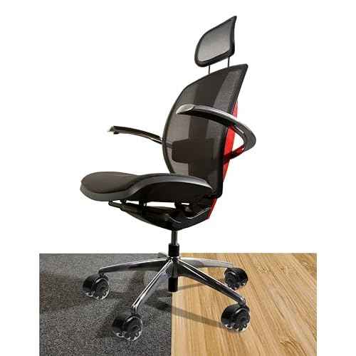 Monster 3¡± Dual Rollerblade Office Chair Wheels (Set of 5) Slipstick Premium Rubber Caster Wheels for Chairs, Smooth & Safe Rolling on All Flooring