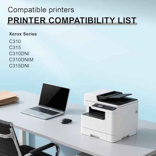 C310 C315 Black Toner Cartridge 5000 Page Yield 006R04356 Replacement for Xerox C310 C315 C310DNI C310DNIM C315DNI Printer (1-Pack)
