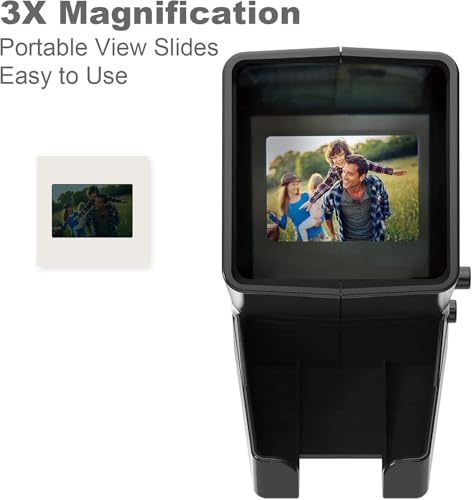 DIGITNOW 35mm Slide & Film Viewer 3X Magnification LED Light Portable Battery Operated