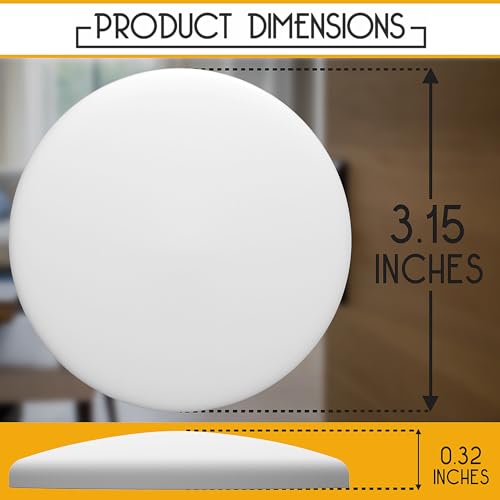 White ProStoppr® Large 3.15-Inch Door Wall Protectors (4 Pack) with Strong Adhesive