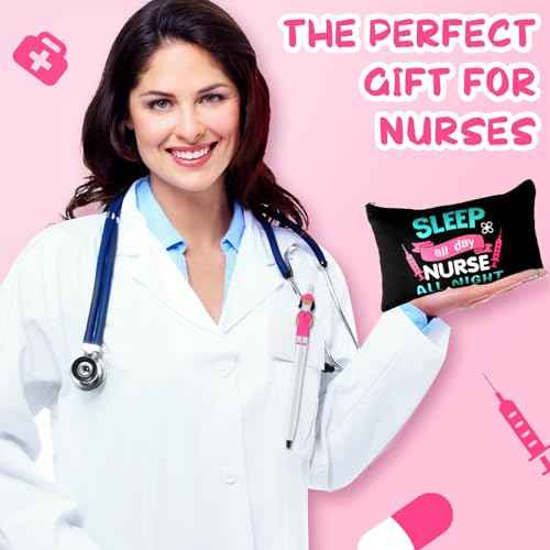 Qilery 100 Pcs Nurse Appreciation Gifts Set 25 Nurse Makeup Cosmetic Bag 25 Doctor Nurse Ballpoint Pens 25 Notebooks Pocket Journal 25 Stethoscope Rn Bracelet for Women Rn Assistant Student