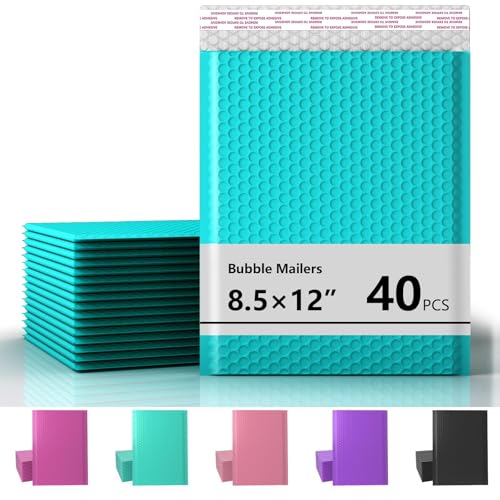 Oceanite Minty Blue 8.5 x 11 Inch Waterproof Padded Bubble Mailers 40 Pack