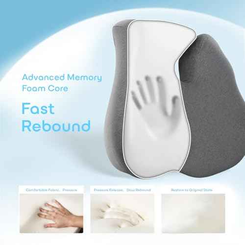 Seat Cushion Extra Large Memory Foam Cushion for Office Chairs Pressure Relief Seat Cushion for Long Sitting for Tailbone Pain,Back Pain,Coccyx Sciatica Pain Relief Pillow with Removable Cover