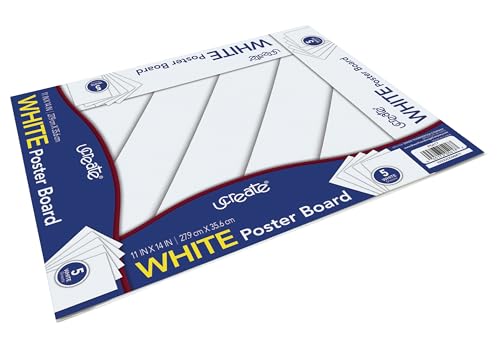 UCreate Poster Board Small Size for Projects & Displays - 12pt Coated Matte Surface (Variation 5)