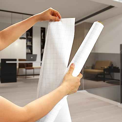 15 Pack Static Dry Erase Sheets, White Board Wallpaper 31.5 x 24 Inch, Line Dry Erase Sticker for Wall