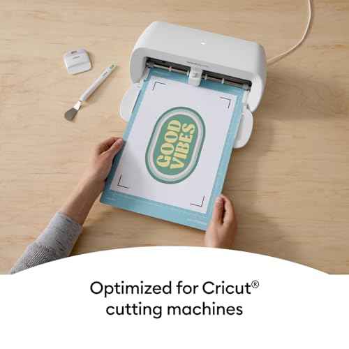 Cricut Printable Iron-On for Light Fabrics, 20 sheets (8.5" x 11") - Print HTV Compatible with Inkjet Printers - For Joy Xtra, Explore, & Maker Machines