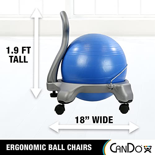 CanDo Children's Ball Chair, Blue – Active Seating for Kids