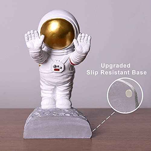 Astronaut Bookends - Space Decor for Kids Rooms & Home Office - Heavy Duty Book Holders with Anti-Slip Base - Cool Unique Design (Gold)