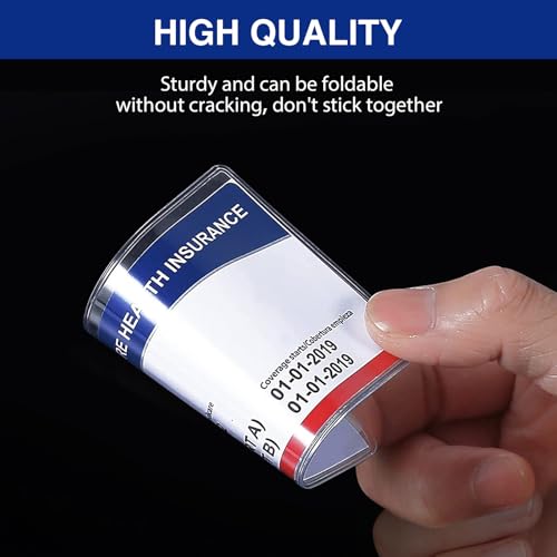 Fabmaker 6 Pack Medicare & Card Protectors Waterproof PVC Card Sleeves