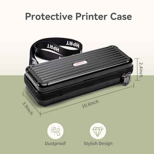 Portable Carrying Case Compatible MT610 / MT610 Pro Portable Thermal Printer, Storage Case for Thermal Printer and Accessories (Case Only), Black
