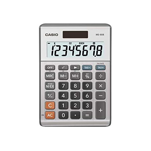 Casio MS-80B Calculator ? Desktop Calculator with Tax & Currency Tools | General Purpose | Large Display | Ideal for Home, Office & Everyday Math