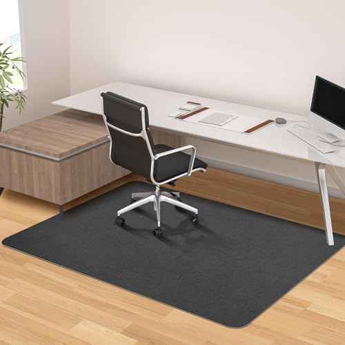 Office Chair Mat for Hardwood Floor - Anti-Slip Floor Protector, Desk Chair Mat, Low-Pile Rug, Gaming Rolling Chair Mat£¬Multi-Purpose Floor Protector for Office Chair (Dark Grey, 36X55 in)