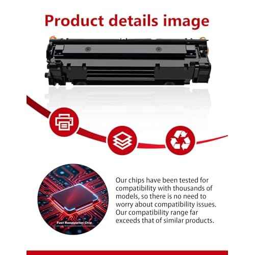 125 CRG125 Black Toner Cartridge (1-Pack) - Replacement for Canon 125/CRG125 Toner Compatible with LBP6030w LBP6000 MF3010 Printer